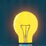 Icon illustrating technological innovation and bright ideas